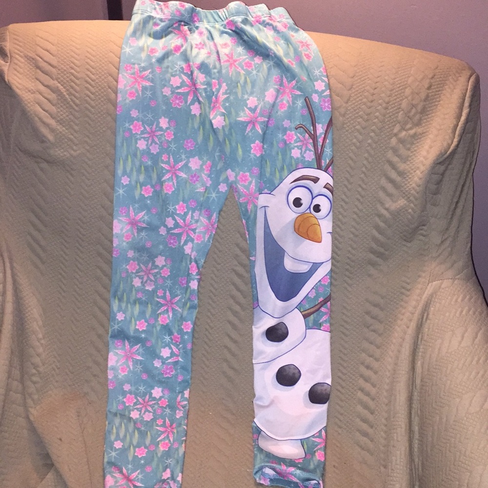GIRLS FROZEN LEGGINGS SIZE 8 DISNEY